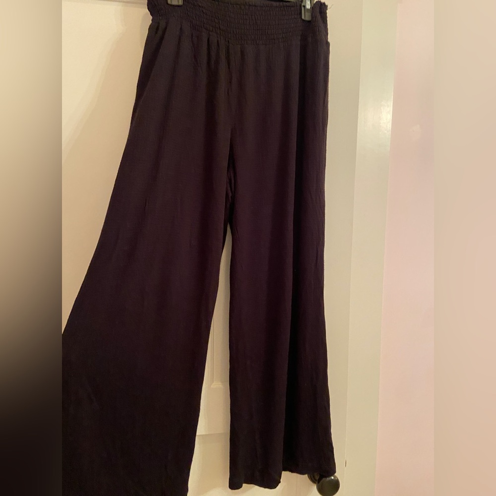 Flowy Black Pants Stretchy Waist